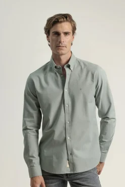 Hombre PuroEGO Camisas>Camisa oxford slim fit algodón