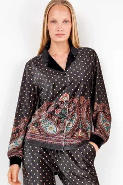 Mujer Gisela Pijamas|Pijamas>Camisa pijama terciopelo