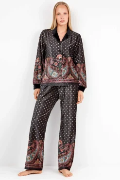 Mujer Gisela Pijamas|Pijamas>Camisa pijama terciopelo