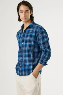 Hombre Pepe Jeans Camisas>Camisa Popelín Cuadros Fit Regular