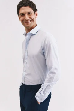 Hombre Cortefiel Camisas>Camisa rayas algodón