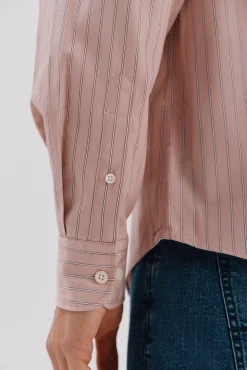 Hombre Cortefiel Camisas>Camisa rayas algodón tencel