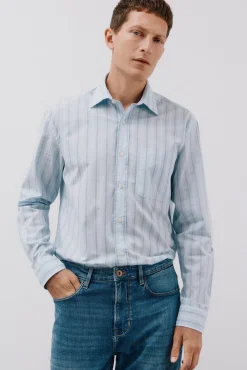 Hombre Cortefiel Camisas>Camisa rayas popelín