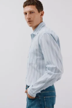 Hombre Cortefiel Camisas>Camisa rayas popelín