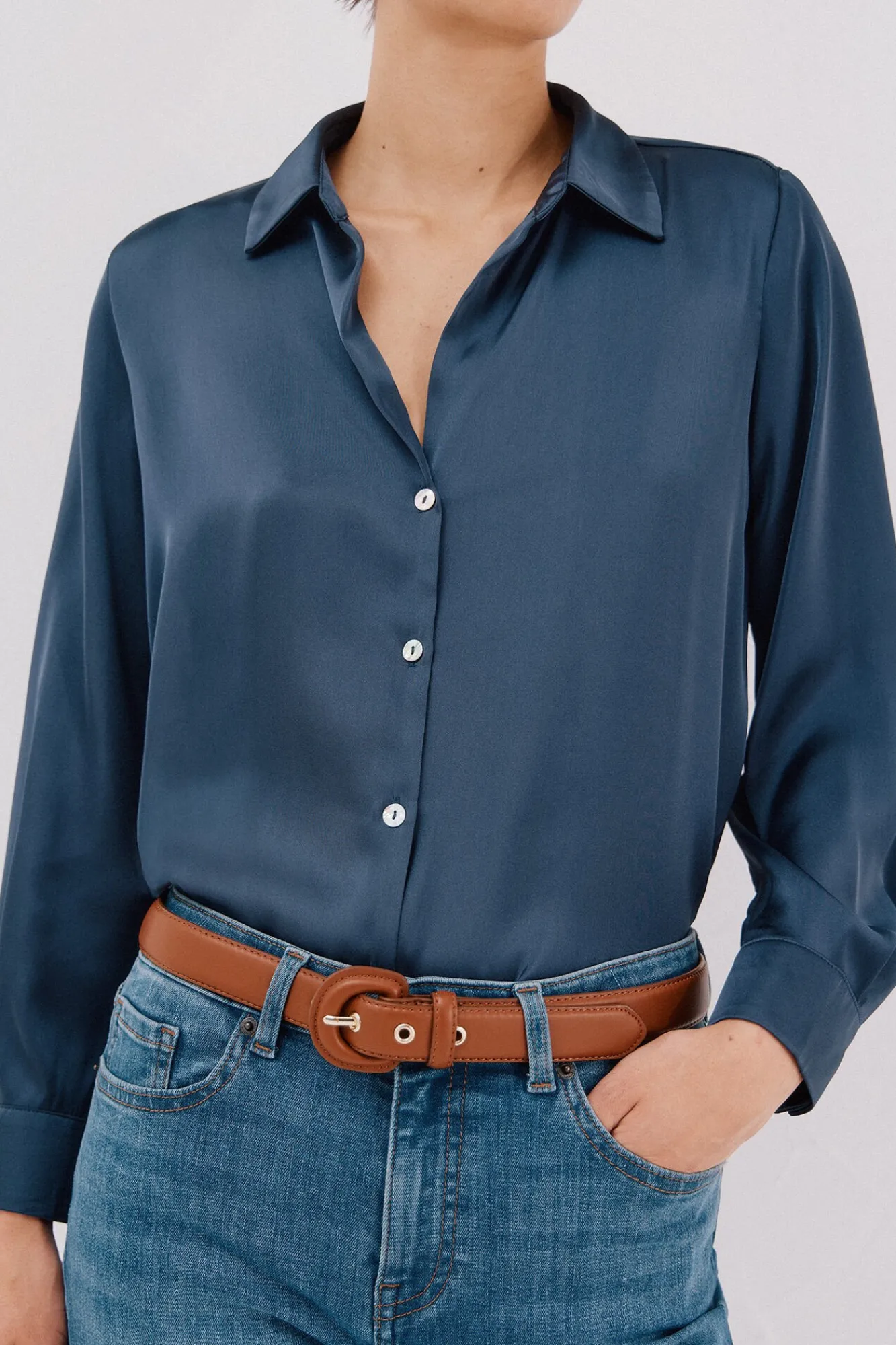 Mujer Cortefiel Blusas>Camisa satinada