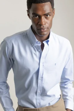 Hombre PuroEGO Camisas>Camisa slim fit pata de gallo