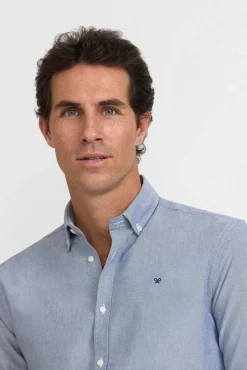 Hombre Silbon Camisas>Camisa sport oxford raqueta