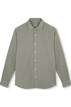 Hombre OOTO Camisas>Camisa twill liso tencel algodón