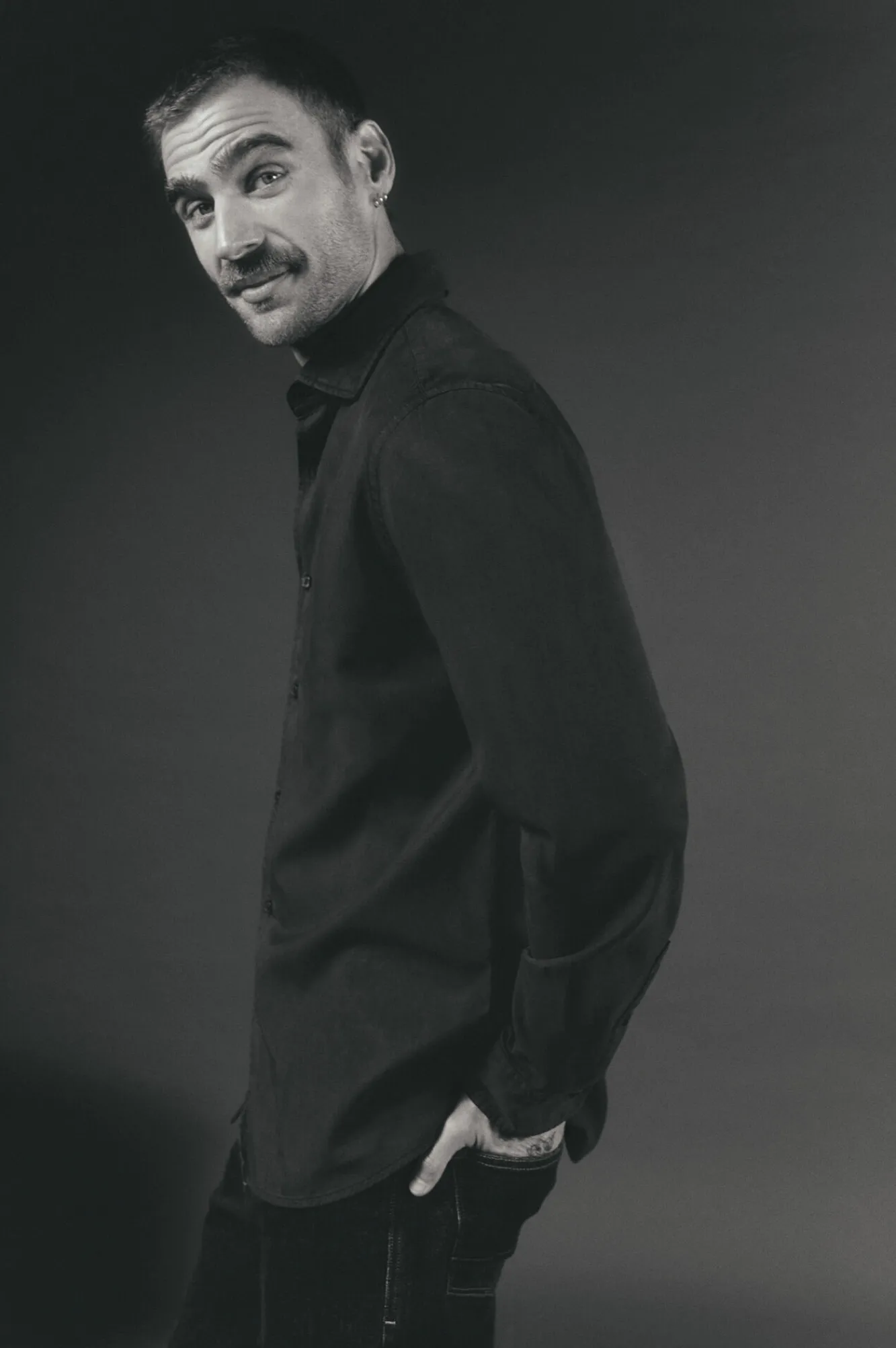 Hombre OOTO Camisas>Camisa twill liso tencel algodón