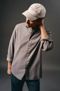 Hombre OOTO Camisas>Camisa twill liso tencel algodón