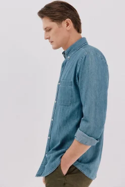 Hombre Cortefiel Camisas>Camisa vaquera