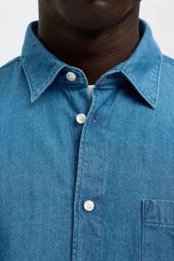 Hombre Selected Camisas>Camisa vaquera ligera 100% algodón orgánico.