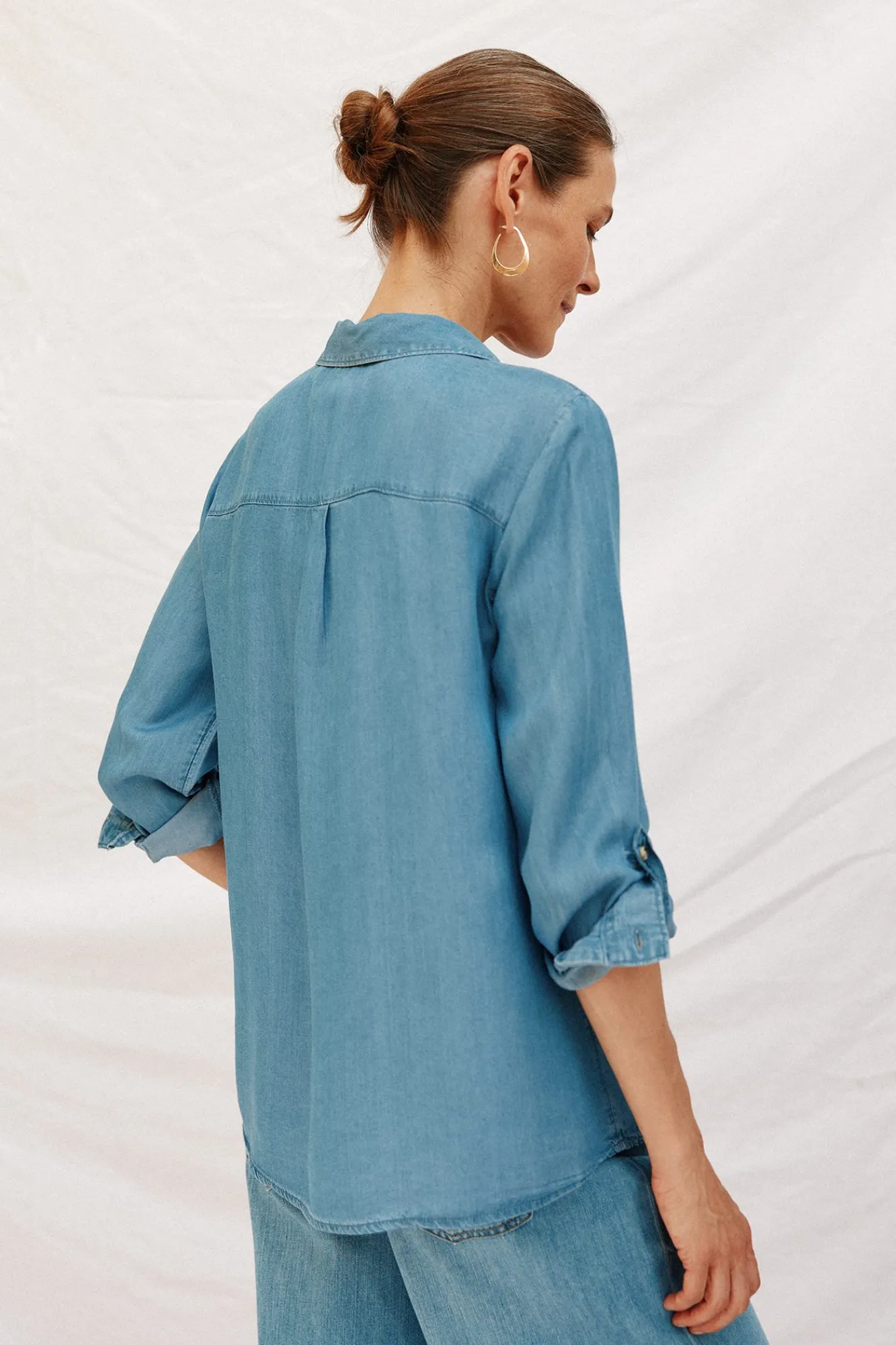 Mujer Cortefiel Blusas>camisa vaquera tencel