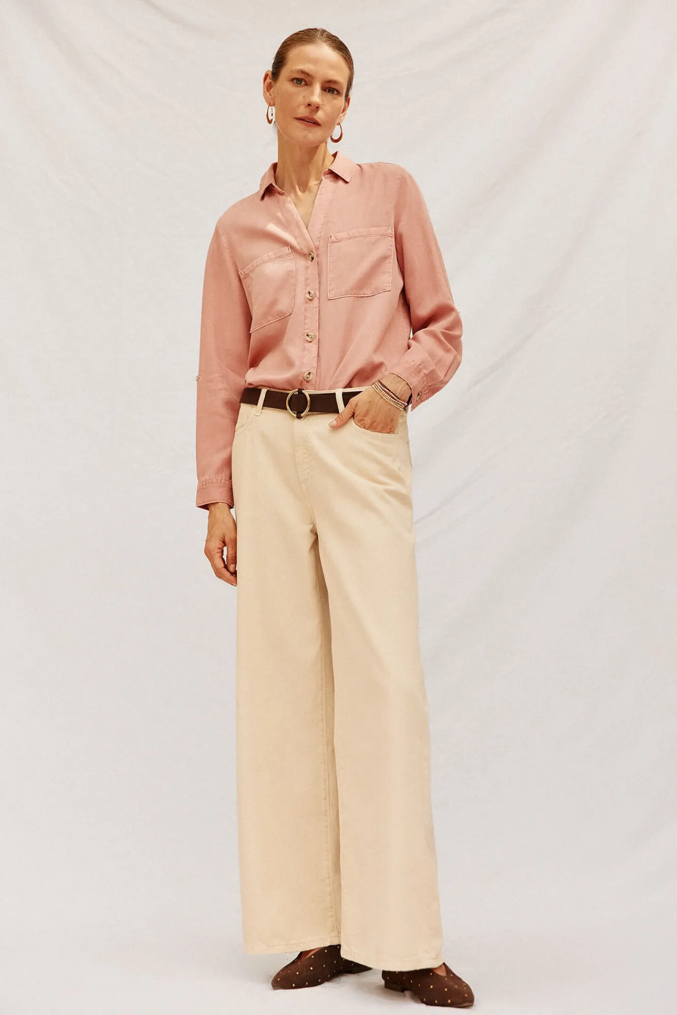 Mujer Cortefiel Blusas>camisa vaquera tencel