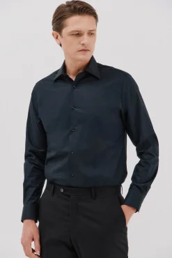 Hombre Cortefiel Camisas De Vestir|Camisas>Camisa vestir lisa algodón tencel