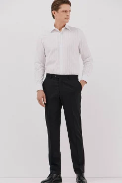 Hombre Cortefiel Camisas De Vestir|Camisas>Camisa vestir rayas algodón tencel