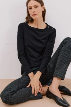 Mujer Cortefiel Camisetas>Camiseta barco botones