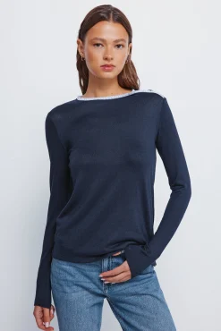 Mujer Springfield Camisetas>Camiseta botones hombro cuello