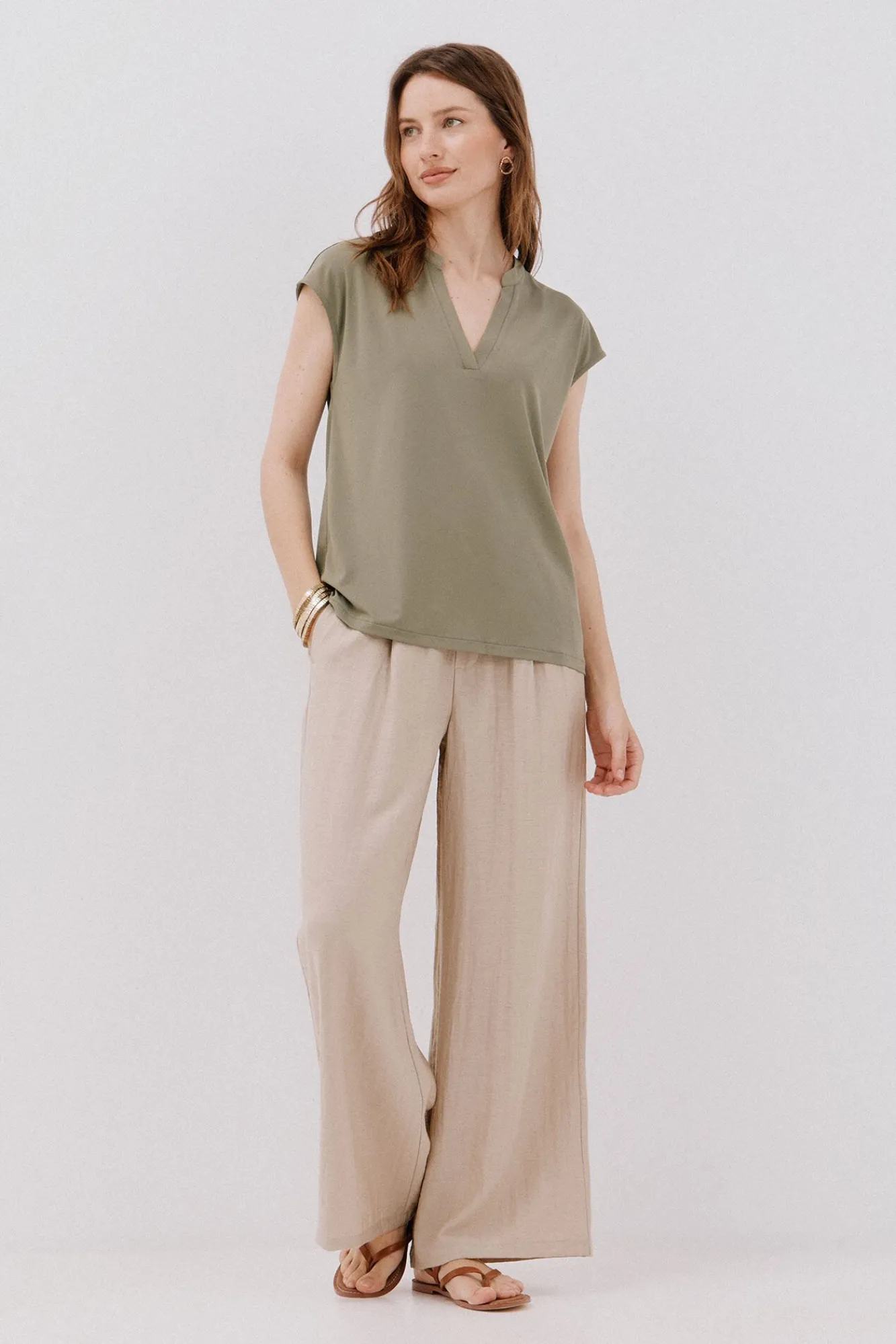 Mujer Cortefiel Camisetas>Camiseta básica cuello mao desmentido