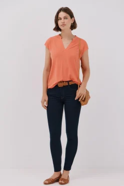 Mujer Cortefiel Camisetas>Camiseta básica cuello mao desmentido