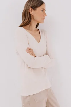 Mujer Cortefiel Camisetas>Camiseta básica cuello pico