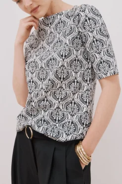 Mujer Cortefiel Camisetas>Camiseta básica escote barco