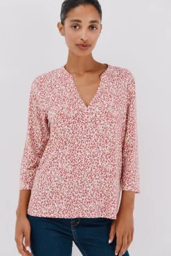 Mujer Cortefiel Camisetas>Camiseta básica escote mão