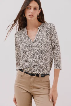 Mujer Cortefiel Camisetas>Camiseta básica escote mão