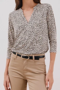 Mujer Cortefiel Camisetas>Camiseta básica escote mão