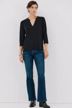 Mujer Cortefiel Camisetas>Camiseta básica escote mão