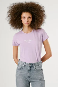 Mujer Pepe Jeans Camisetas>Camiseta básica manga corta logo frontal
