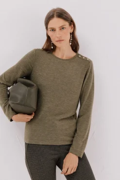 Mujer Cortefiel Camisetas>Camiseta caja botones