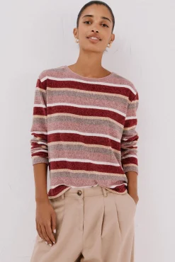 Mujer Cortefiel Camisetas>Camiseta chenilla rayas