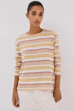 Mujer Cortefiel Camisetas>Camiseta chenilla rayas