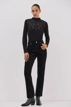 Mujer Cortefiel Camisetas>Camiseta con detalle strass