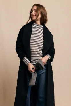 Mujer Slowlove Camisetas>Camiseta cuello alto rayas lurex