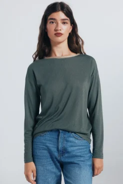 Mujer Springfield Camisetas>Camiseta cuello lurex