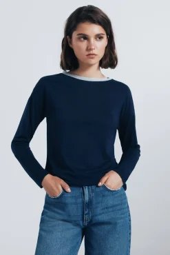 Mujer Springfield Camisetas>Camiseta cuello lurex