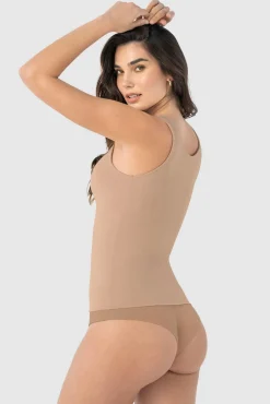 Mujer Leonisa Ropa Interior>Camiseta de control moderado con doble capa en abdomen