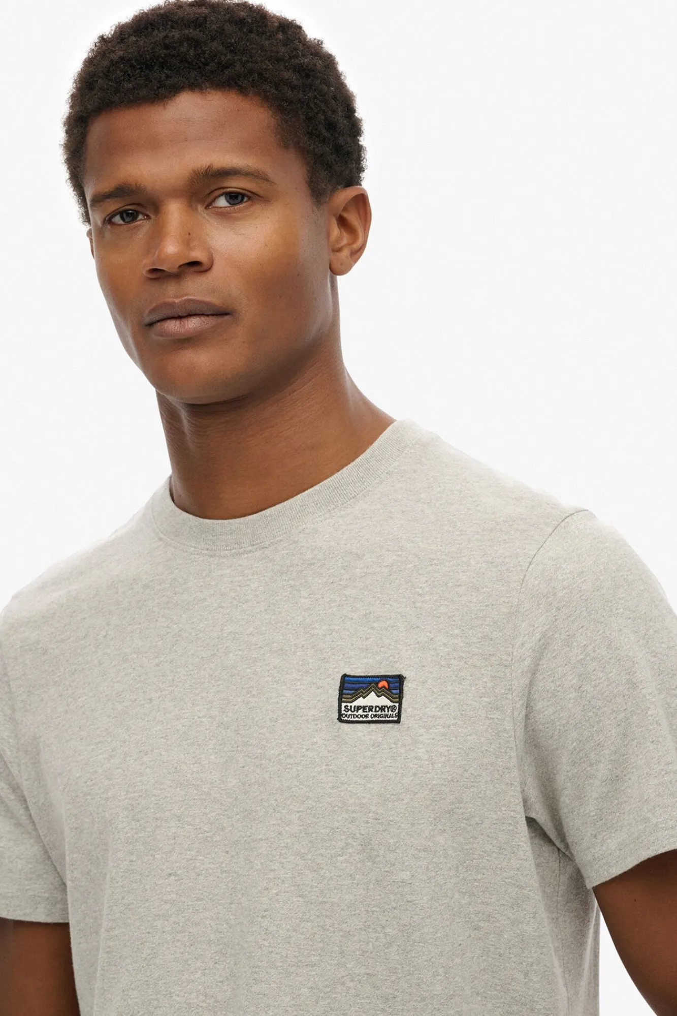 Hombre Superdry Camisetas>Camiseta de manga corta con cuello redondo de canalé