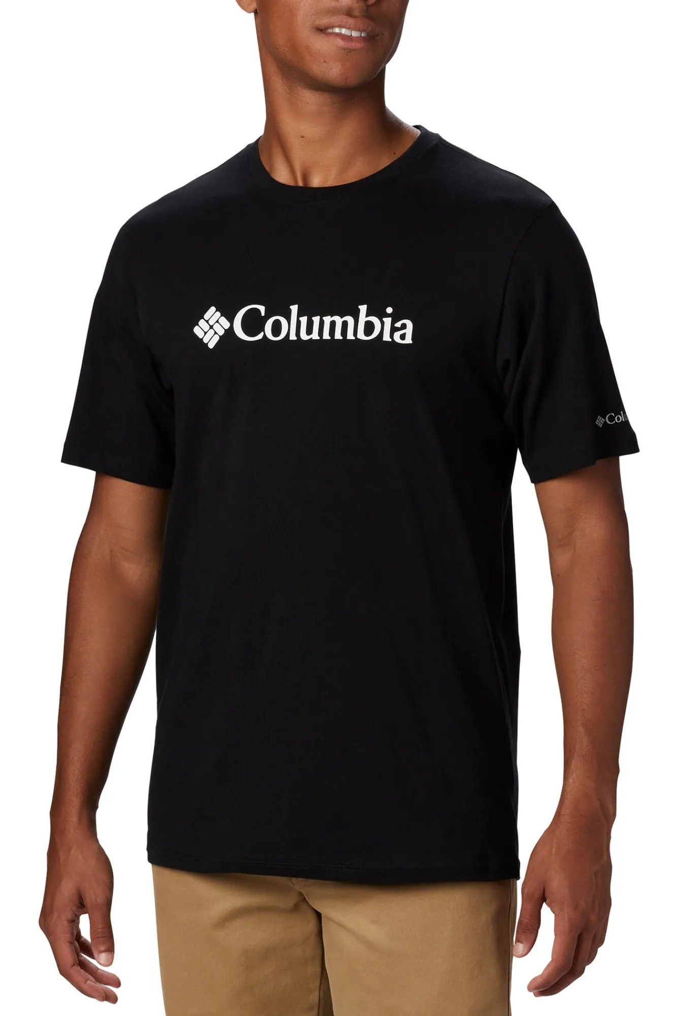 Hombre Columbia Camisetas|Deporte>Camiseta de manga corta de algodón orgánico Basic Logo™ de para hombre