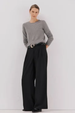 Mujer Cortefiel Camisetas>Camiseta detalle perlas y strass