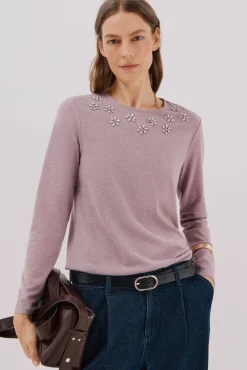 Mujer Cortefiel Camisetas>Camiseta detalle strass