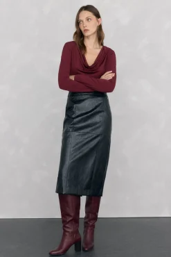 Mujer Pedro del Hierro Camisetas>Camiseta escote drapeado