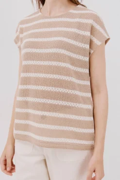 Mujer Cortefiel Camisetas>Camiseta estructura rayas