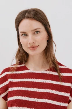 Mujer Cortefiel Camisetas>Camiseta estructura rayas