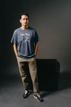 Hombre OOTO Camisetas>Camiseta gráfica lavada