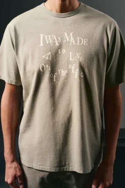 Hombre OOTO Camisetas>Camiseta gráfica lavada