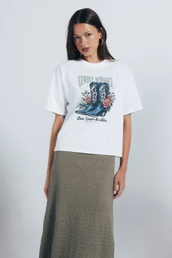 Mujer Springfield Camisetas>Camiseta gráfica western