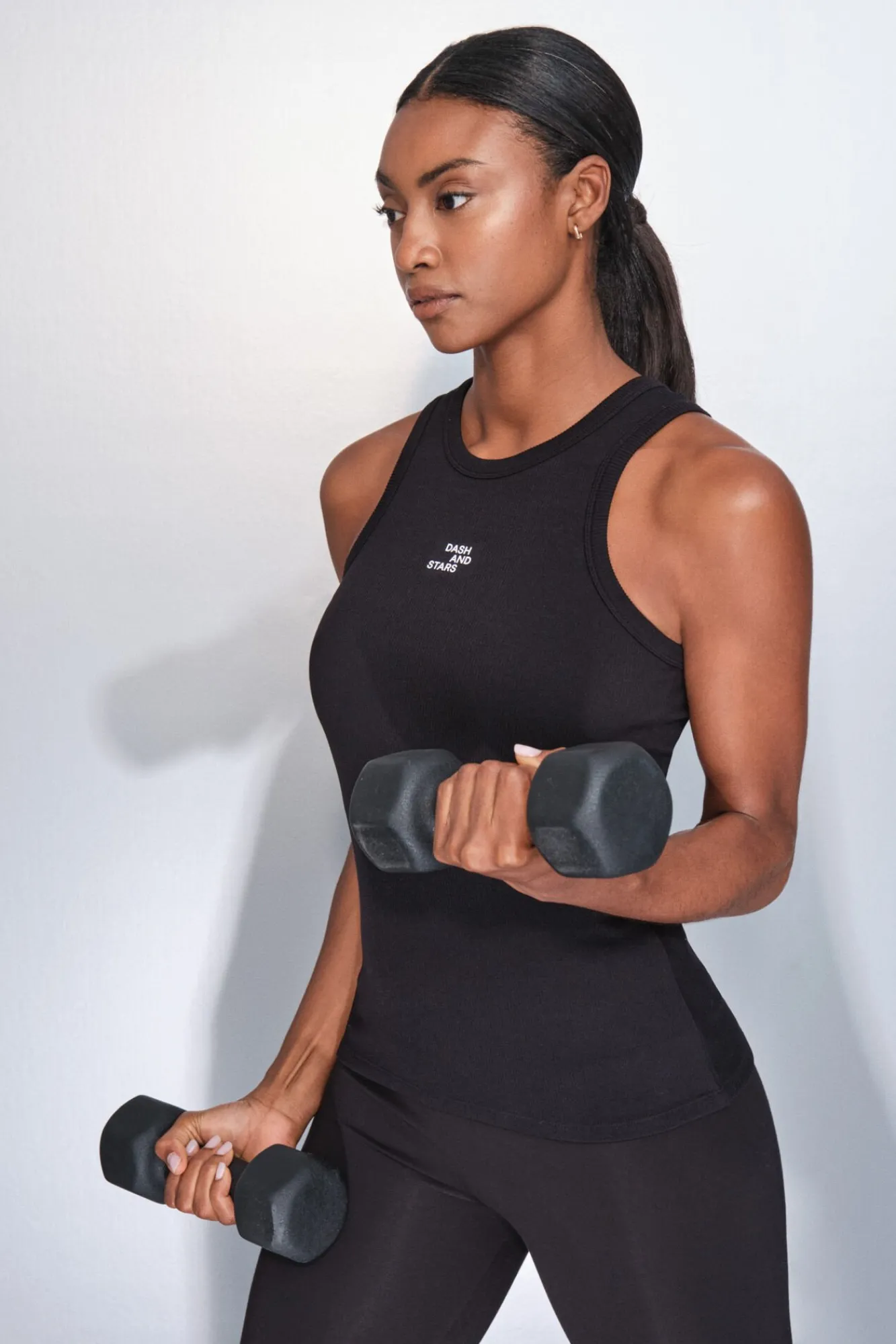 Mujer Dash and Stars Deporte|Camisetas>Camiseta halter algodón canalé